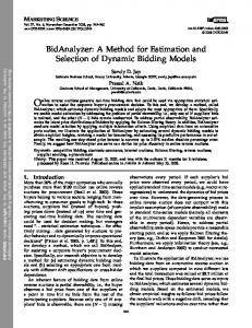 BidAnalyzer: A Method for Estimation and Selection of Dynamic ...