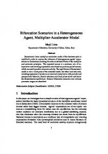 Bifurcation Scenarios in a Heterogeneous Agent ... - CiteSeerX