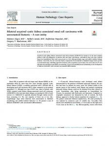 Bilateral acquired cystic kidney associated renal cell carcinoma with ...