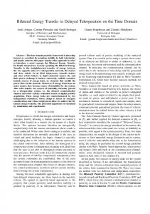 Bilateral Energy Transfer in Delayed Teleoperation on the Time Domain