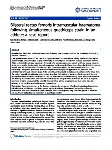 Bilateral rectus femoris intramuscular haematoma ... - Springer Link