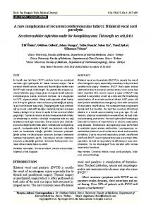 Bilateral vocal cord paralysis