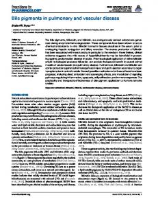 Bile pigments in pulmonary and vascular disease