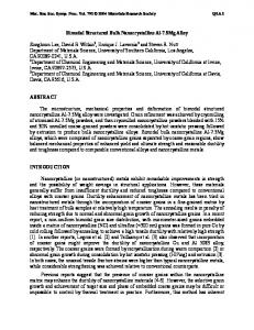 Bimodal Structured Bulk Nanocrystalline Al-7.5Mg ...