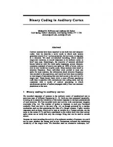 Binary Coding in Auditory Cortex