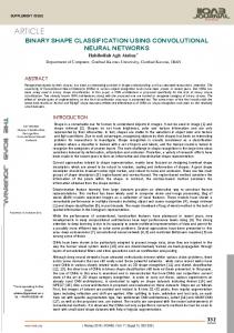 Binary shape classification using convolutional neural networks