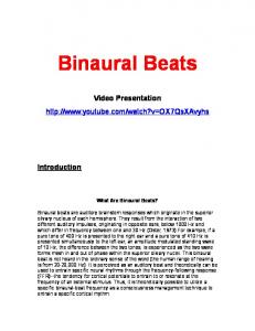 Binaural Beats - www.BahaiStudies.net