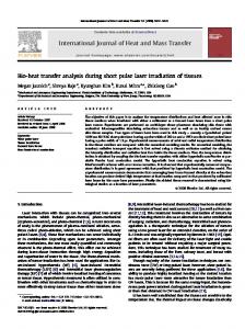 Bio-heat transfer analysis during short pulse laser ... - CiteSeerX