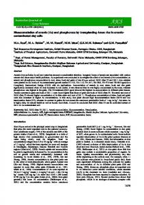 Bioaccumulation of arsenic (As) and phosphorous by transplanting ...