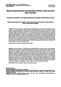 Bioactive phytochemicals and antioxidant activity in fresh ... - SciELO