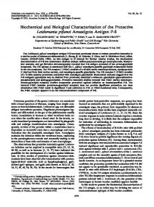 Biochemical and Biological Characterization of the Protective ...