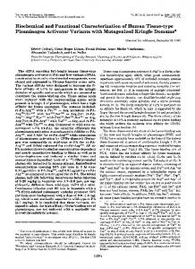 Biochemical and Functional Characterization of ... - Semantic Scholar