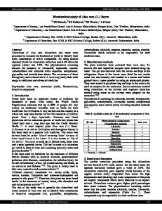 Biochemical study of Aloe vera (L.) Burm