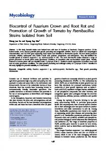 Biocontrol of Fusarium Crown and Root Rot and Promotion of Growth