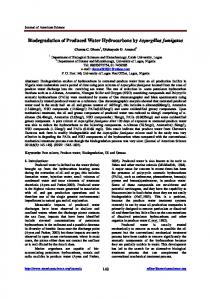 Biodegradation of Produced Water Hydrocarbons by Aspergillus ...