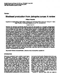 Biodiesel production from Jatropha curcas: A ... - Academic Journals