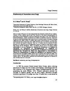 Biodiversity of Australian smut fungi