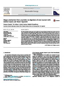 Biogas production from anaerobic co-digestion of cow ...