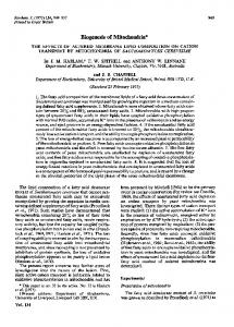 Biogenesis of Mitochondria - Europe PMC