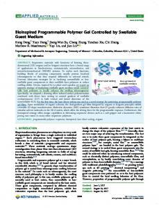 Bioinspired Programmable Polymer Gel Controlled ... - ACS Publications