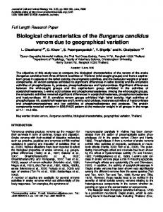 Biological characteristics of the Bungarus ... - Academic Journals