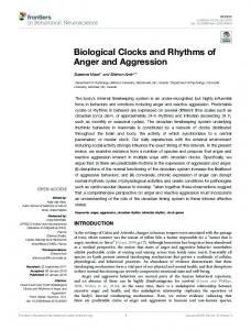 Biological Clocks and Rhythms of Anger and ... - Semantic Scholar