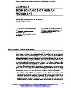 BIOMECHANICS OF HUMAN MOVEMENT