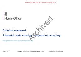 Biometric data sharing - Gov.uk