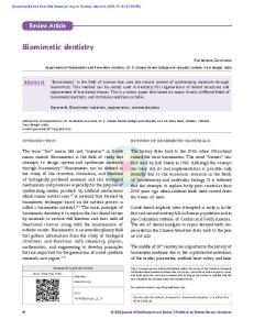 Biomimetic dentistry