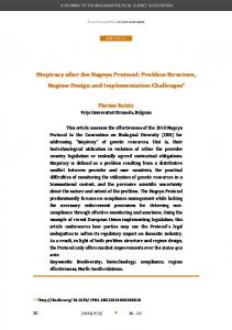 Biopiracy after the Nagoya Protocol: Problem Structure ... - SciELO