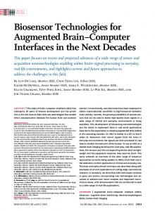 Biosensor Technologies for Augmented Brain ...