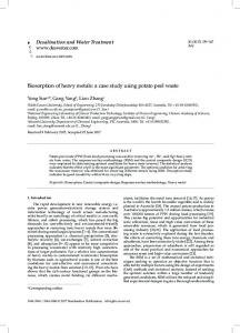 Biosorption of heavy metals: a case study using ...