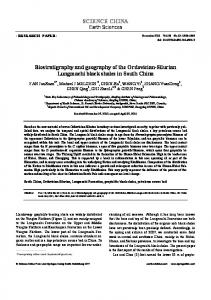 Biostratigraphy and geography of the Ordovician-Silurian Lungmachi ...