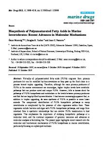 Biosynthesis of Polyunsaturated Fatty Acids in Marine ... - MDPI