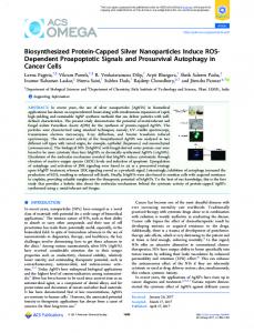 Biosynthesized Protein-Capped Silver