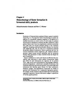 Biotechnology of flavor formation in fermented dairy products