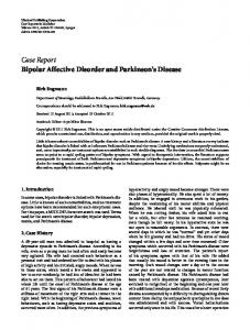 Bipolar Affective Disorder and Parkinson's Disease