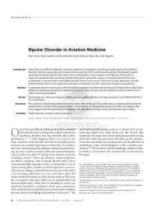 Bipolar Disorder in Aviation Medicine