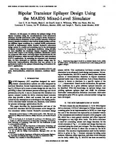 Bipolar transistor epilayer design using the MAIDS mixed-level simulator