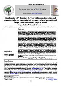 bipyridinium dichloride and Atrazine induces changes in Soil organic ...