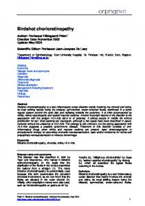 Birdshot chorioretinopathy - Orphanet