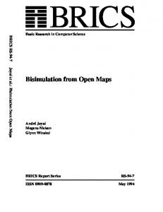 Bisimulation from Open Maps - brics