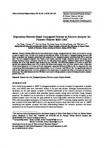 Bisperylene Bisimide Based Conjugated Polymer as Electron ...