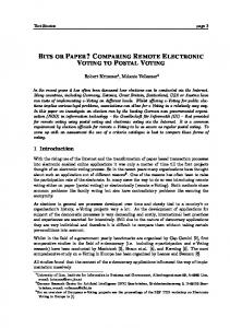 BITS OR PAPER? COMPARING REMOTE ELECTRONIC ... - CiteSeerX