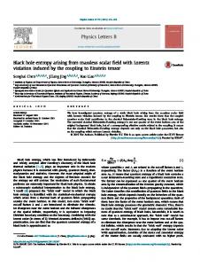 Black hole entropy arising from massless scalar field with Lorentz