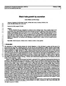 Black hole growth by accretion