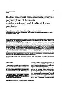 Bladder cancer risk associated with genotypic ... - IOS Press