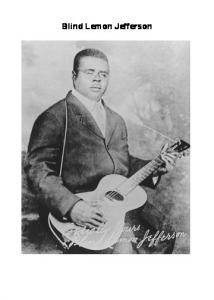 Blind Lemon Jefferson - Action for the Arts