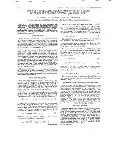 block codes - Magnetics, IEEE Transactions o - IEEE Xplore