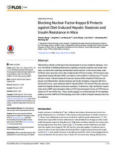 Blocking Nuclear Factor-Kappa B Protects against